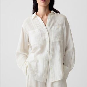 Gap Crinkle Gauze Big Shirt